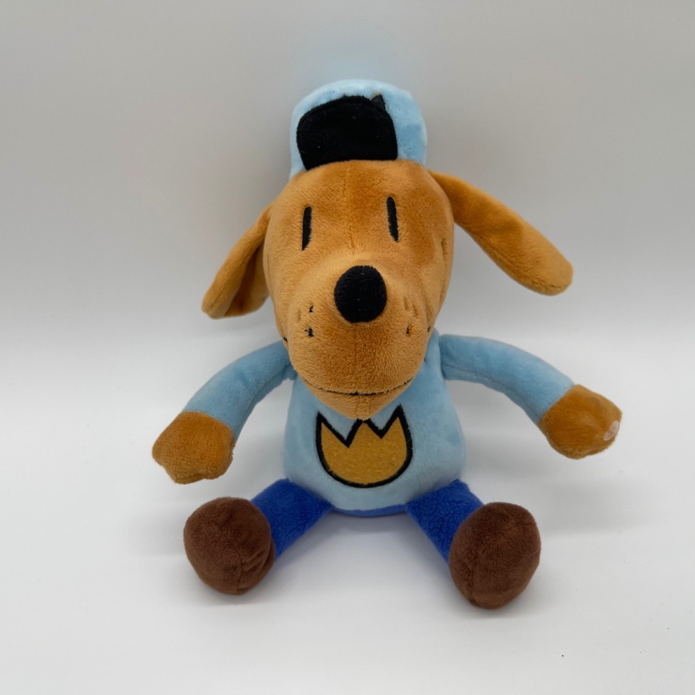 MerryMakers Dog Man Plush 9" Dav Pilkey Scholastic Stuffed Animal Toy Blue Brown